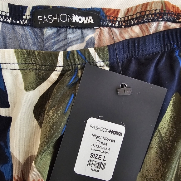 Fashion Nova Curve Night Moves Off-Shoulder Romper Maxi Dress Olive Combo Size L - Picture 11 of 16